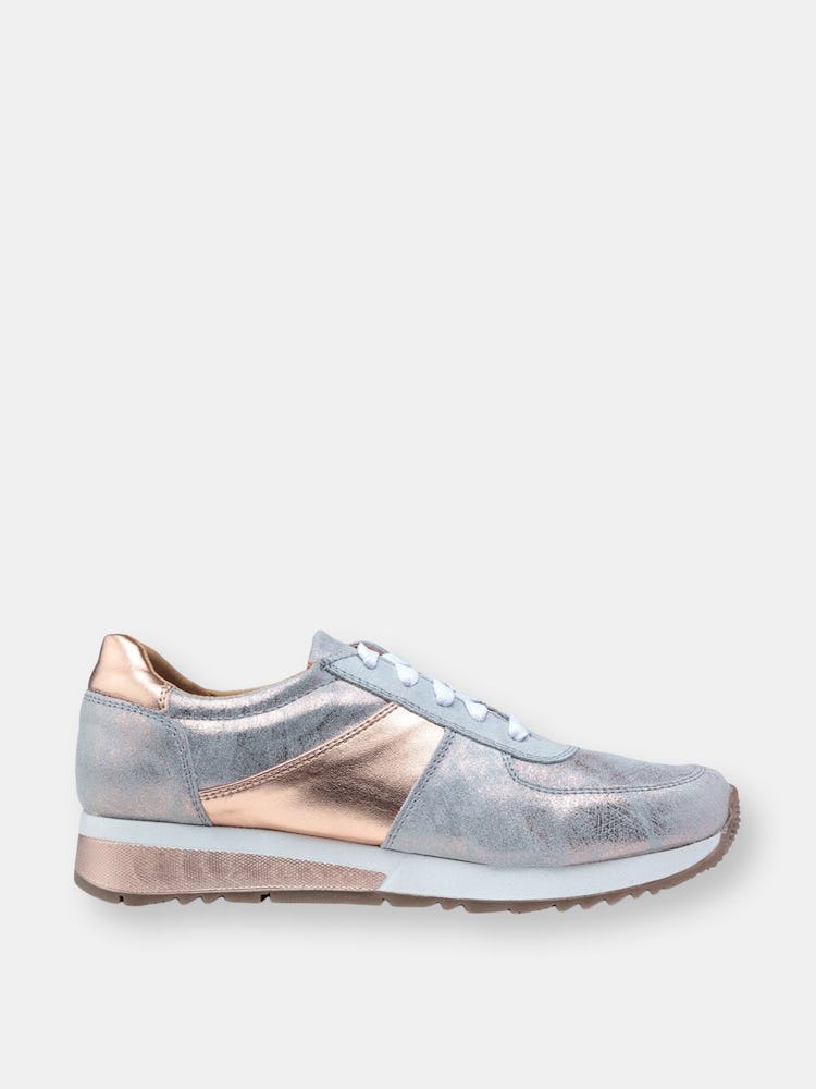 Holly Fashion Sneakers: Rose Gold White: image 1