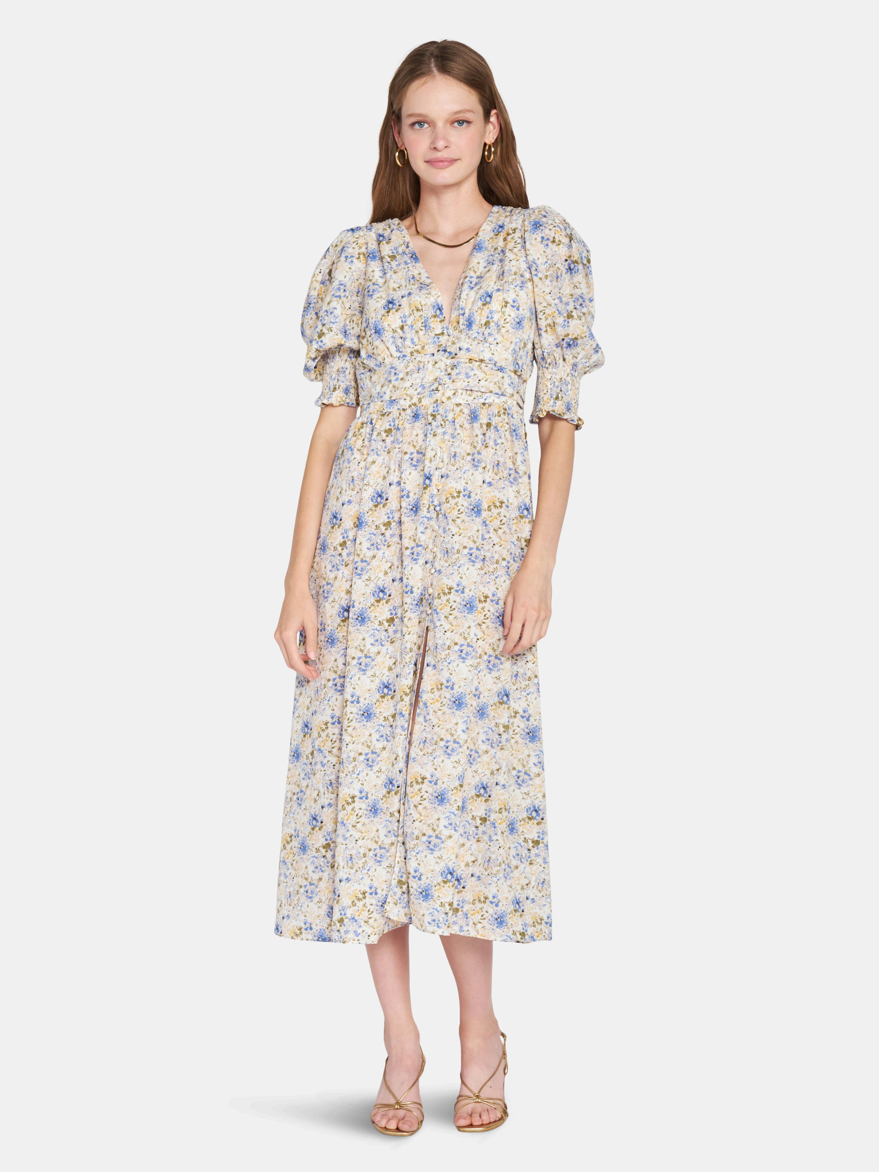Isabella Floral Midi Dress: image 1