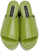 Green Blackout Vegan Platform Sandals: image 1