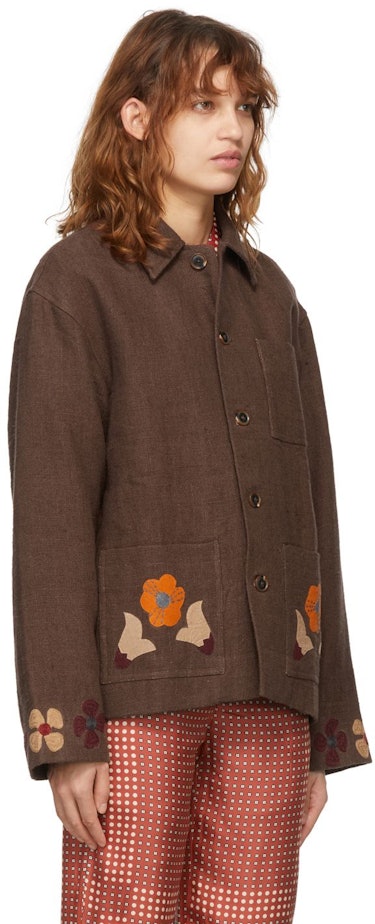 SSENSE Exclusive Brown Twin Antelope Jacket: additional image