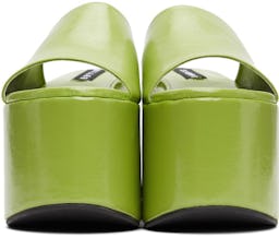 Green Blackout Vegan Platform Sandals: additional image