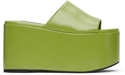 Green Blackout Vegan Platform Sandals: additional image