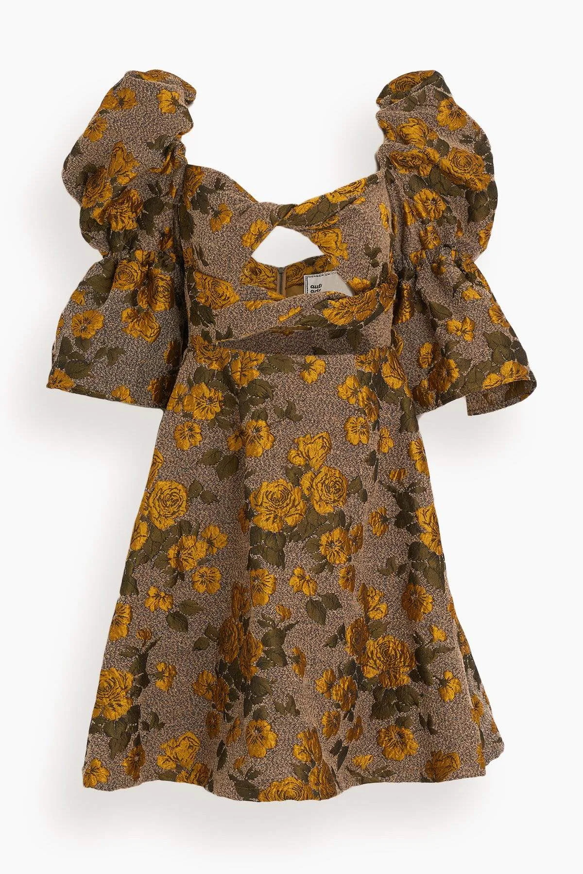 Jovie Dress in Yellow Grey/Green Floral: image 1