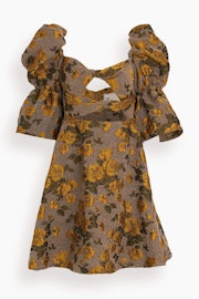 Jovie Dress in Yellow Grey/Green Floral: image 1