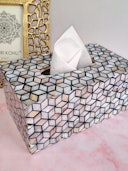 Kaya Mother of Pearl Tissue Box Cover: additional image