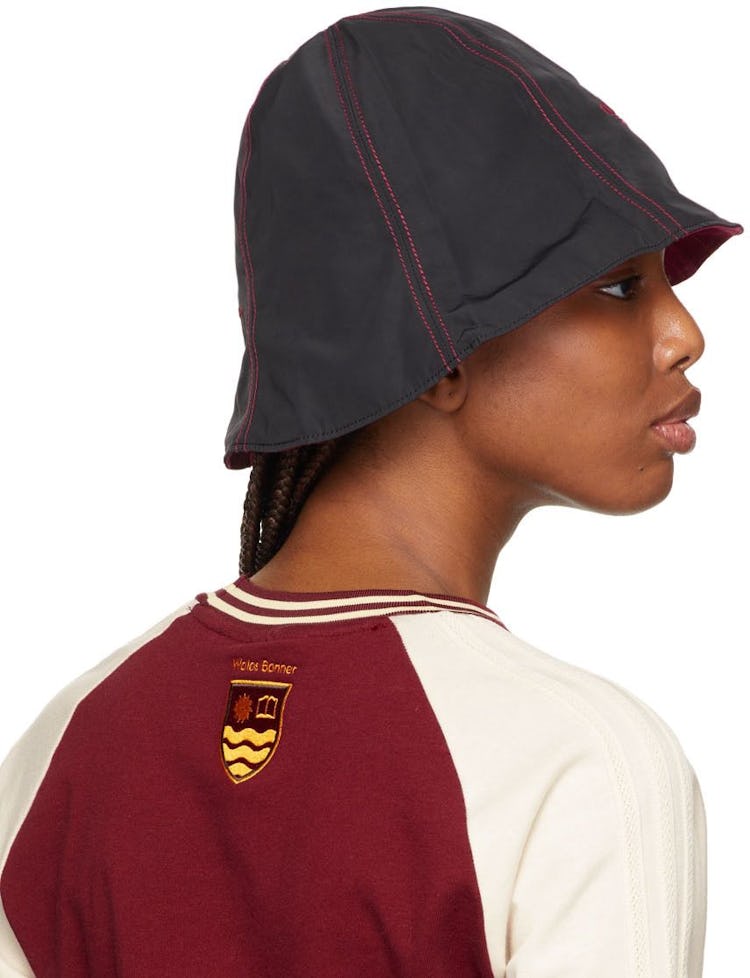 Reversible Black & Burgundy Adidas Edition Sun Hat: image 1
