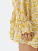 Chiffon Floral Ruffled Mini Dress: additional image