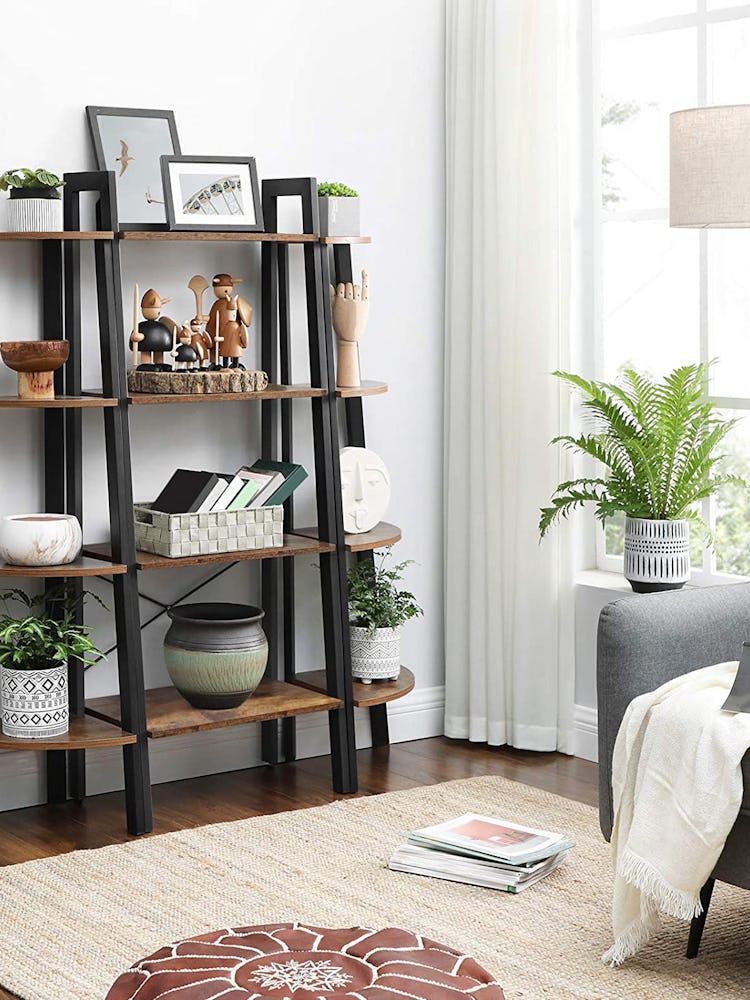 Vasagle Corner Shelf, 4-tier Bookcase, Storage Rack, Plant Stand: additional image