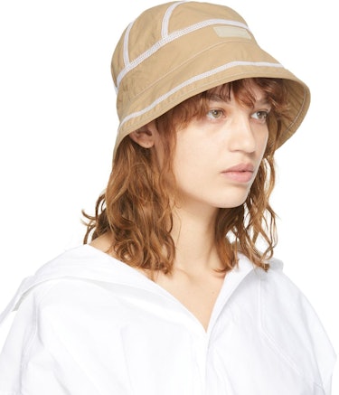 Beige 'Le Bob Frescu' Bucket Hat: image 1