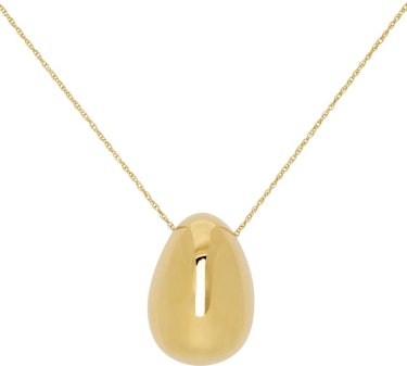 Gold Egg Pendant Necklace: image 1