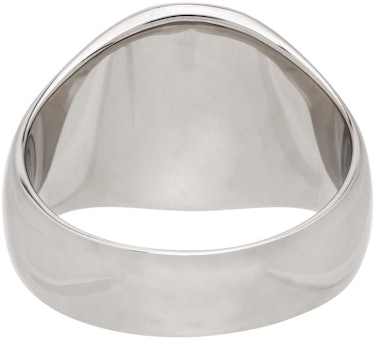 SSENSE Exclusive Silver Birthstone Garnet Ring: additional image