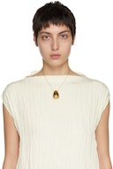 Gold Egg Pendant Necklace: additional image