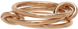 SSENSE Exclusive Rose Gold Solarium Ring: image 1