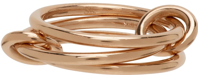 SSENSE Exclusive Rose Gold Solarium Ring: image 1