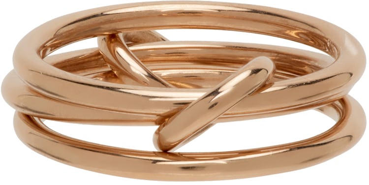 SSENSE Exclusive Rose Gold Solarium Ring: additional image