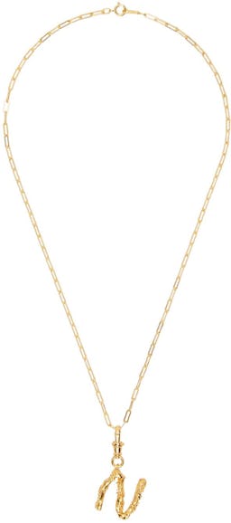 SSENSE Exclusive Gold 'N' Alphabet Necklace: additional image