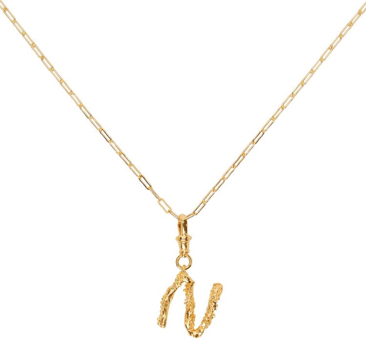 SSENSE Exclusive Gold 'N' Alphabet Necklace: image 1