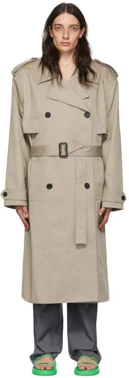 Khaki Eugene Trench Coat: image 1