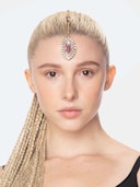 Pink Rhinestone Hair Jewel with Bobby Pin: image 1