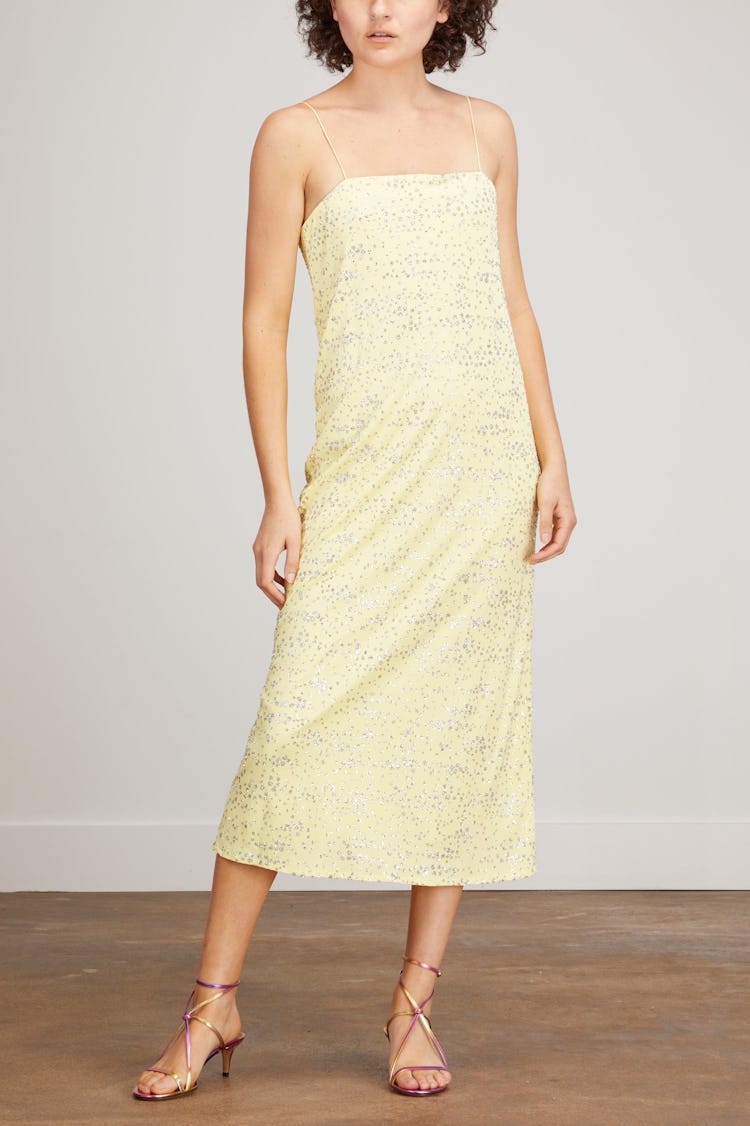 Scintilla Jersey Slip Dress in Canary Yellow: additional image