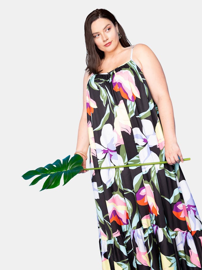 Floral Voluminous Maxi Dress: image 1