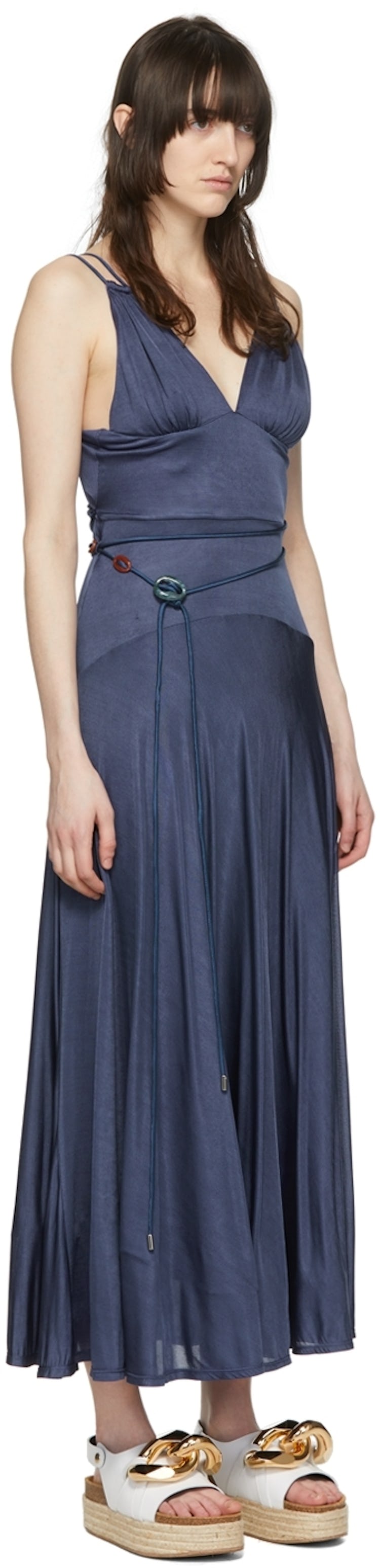 SSENSE Exclusive Blue Sylvia Midi Dress: additional image