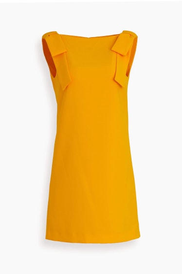 Shift Dress with Bow Details in Taxi Cab: image 1