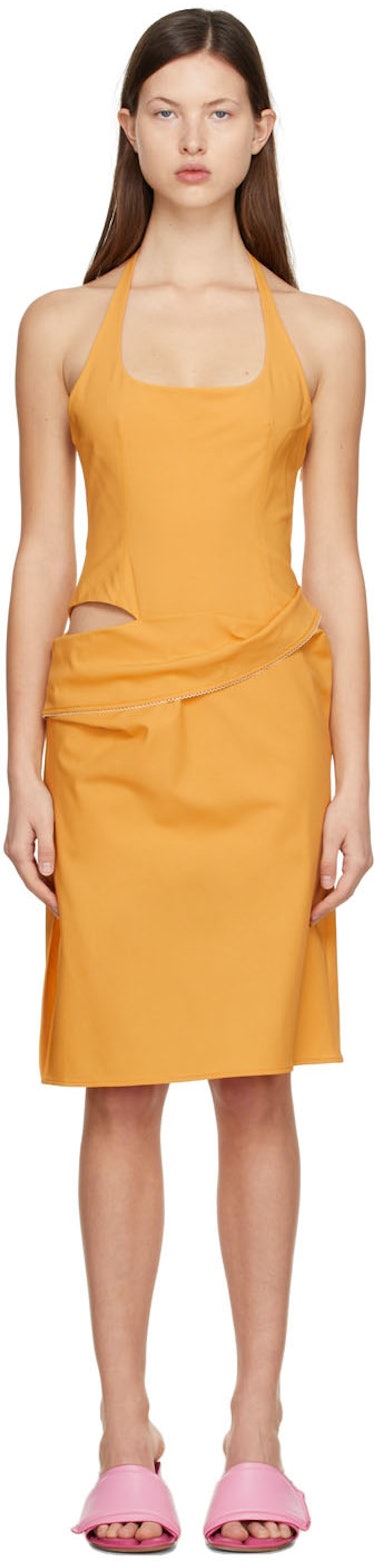 Orange 'La Robe Hielo' Mini Dress: image 1