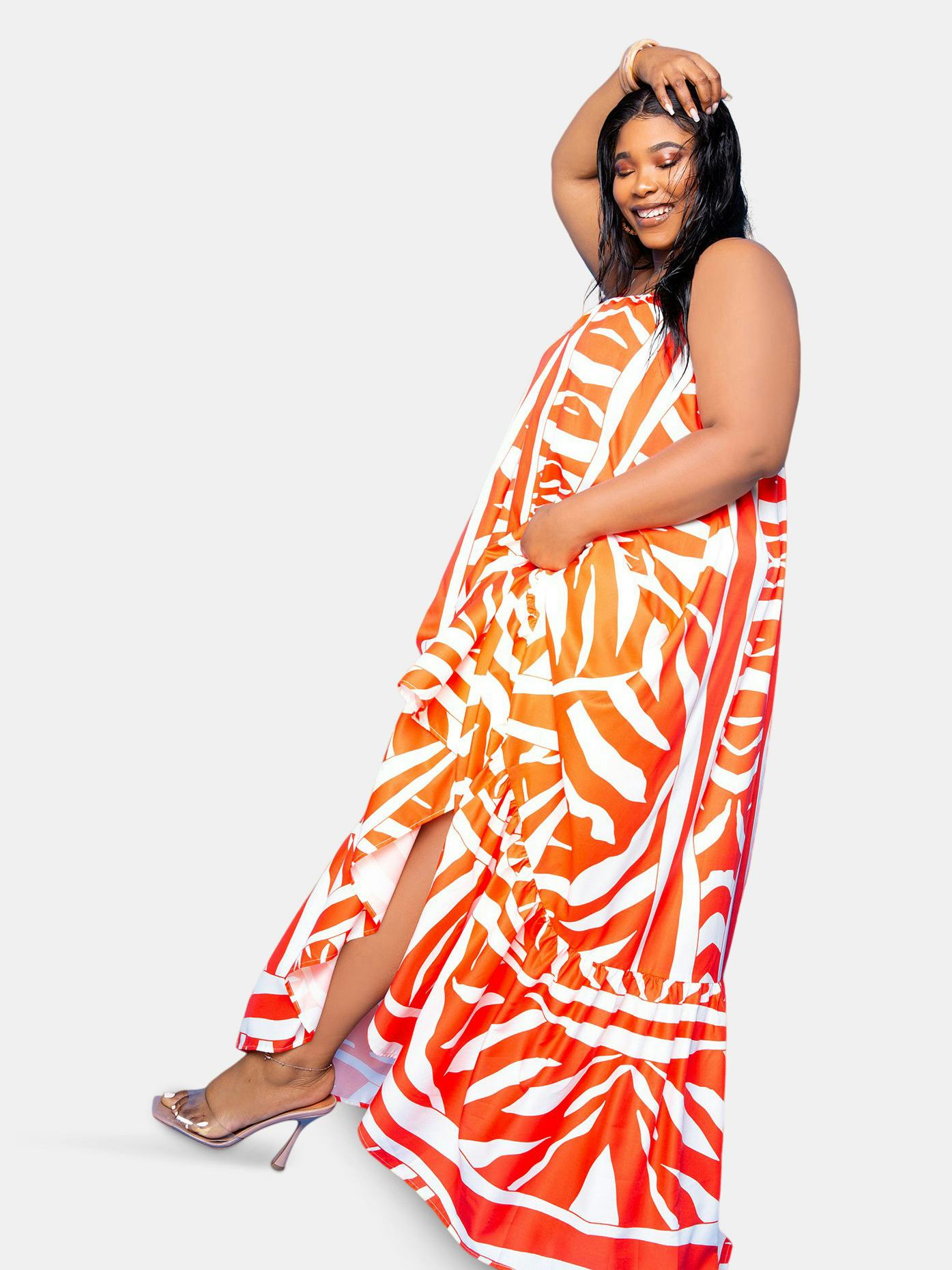 Animal Print Voluminous Maxi Dress: image 1