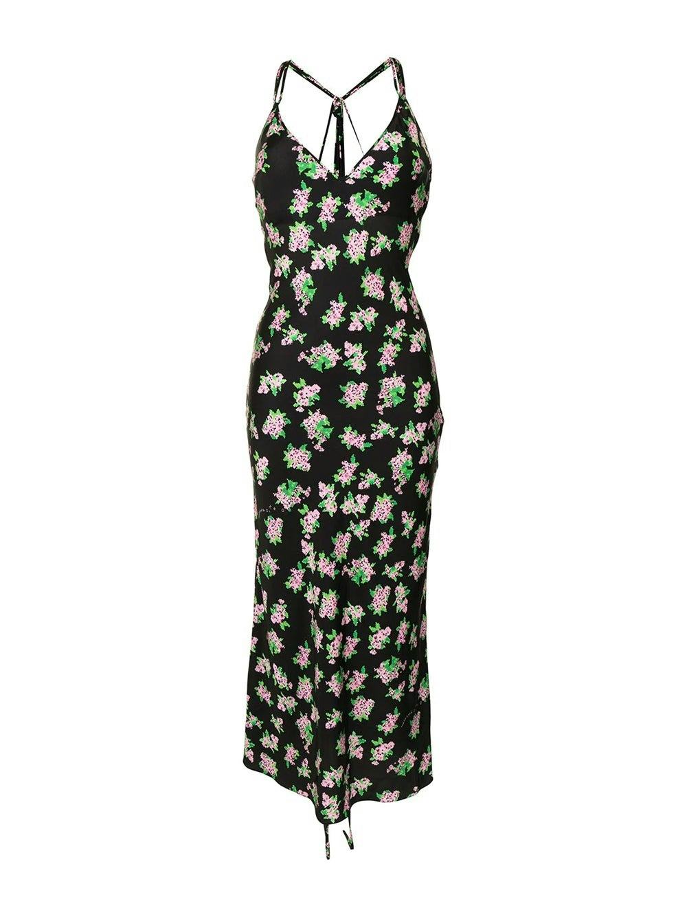 Pixel Flower Slip Dress: image 1