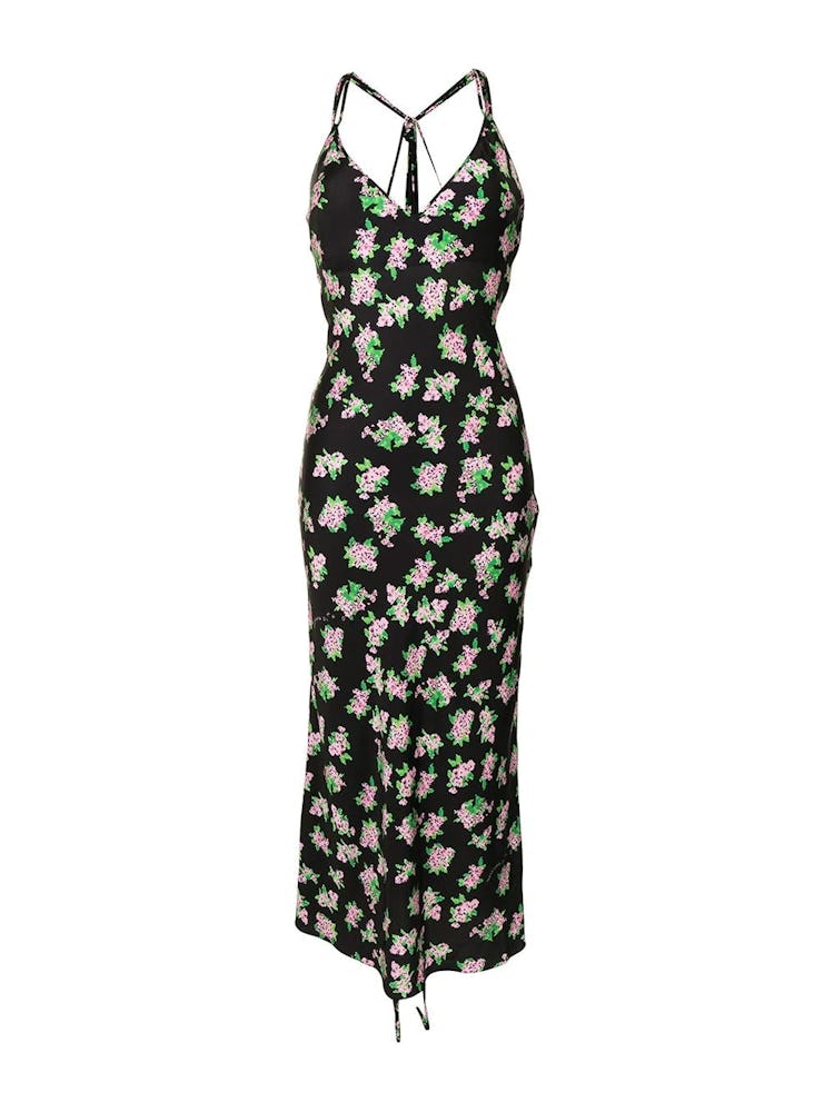 Pixel Flower Slip Dress: image 1