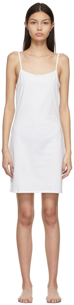 White Cotton Slip Dress: image 1