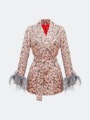 Grey Jacqueline Jacket №22 With Detachable Feather Cuffs: image 1
