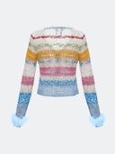 California Handmade Knit Sweater With Feathers: additional image