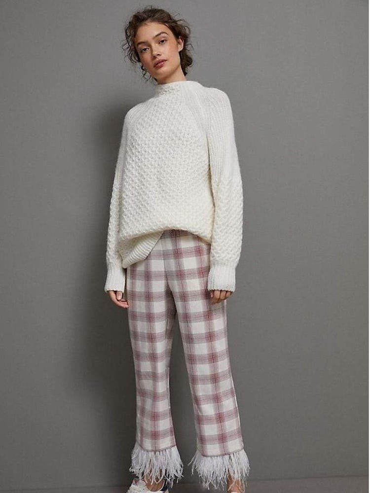 Brenda Feathered Plaid Pants: additional image