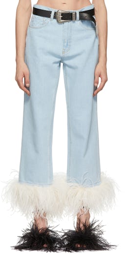 Blue Cropped Jeans: image 1