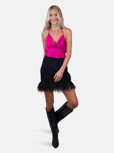 4th St. Feather Mini Skirt: additional image