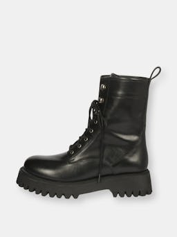 Anastasia Leather Lace Up Boots - Black: additional image