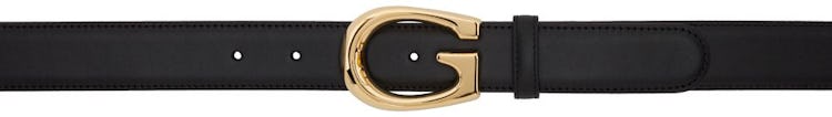 Black Thin 'G' Buckle Belt: image 1