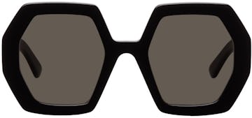 Black Hexagonal Sunglasses: image 1