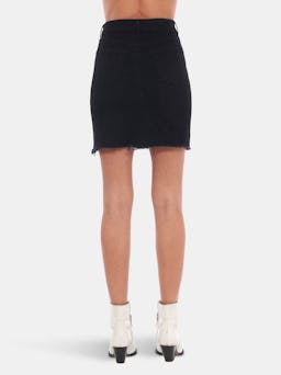 Kendall Raw Edge Black Skirt: additional image