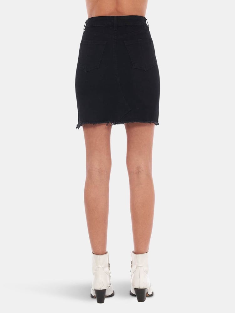 Kendall Raw Edge Black Skirt: additional image