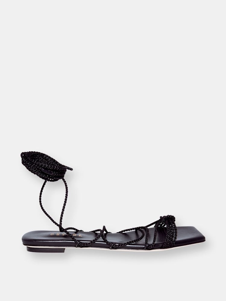 Ophilia Black Lace-Up Sandal: additional image