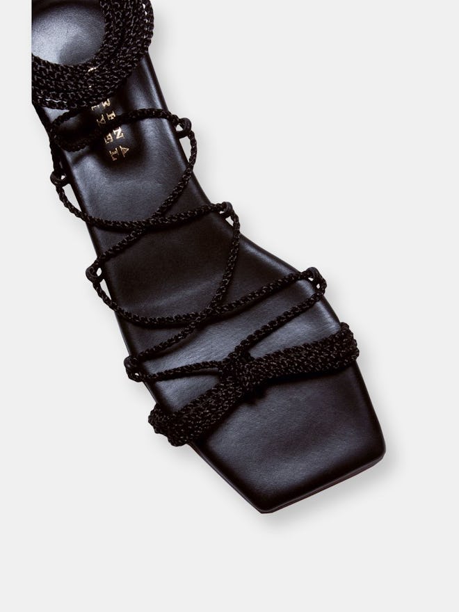 Ophilia Black Lace-Up Sandal: image 1