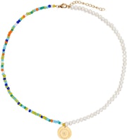 Multicolor Bead & Pearl Necklace: image 1