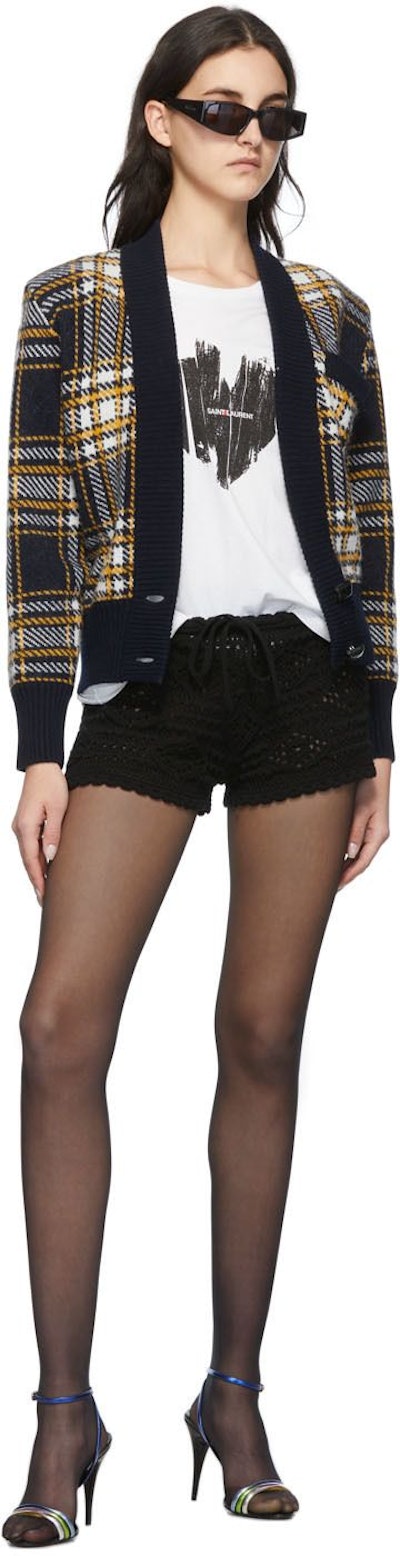 Black Crochet Shorts: image 1
