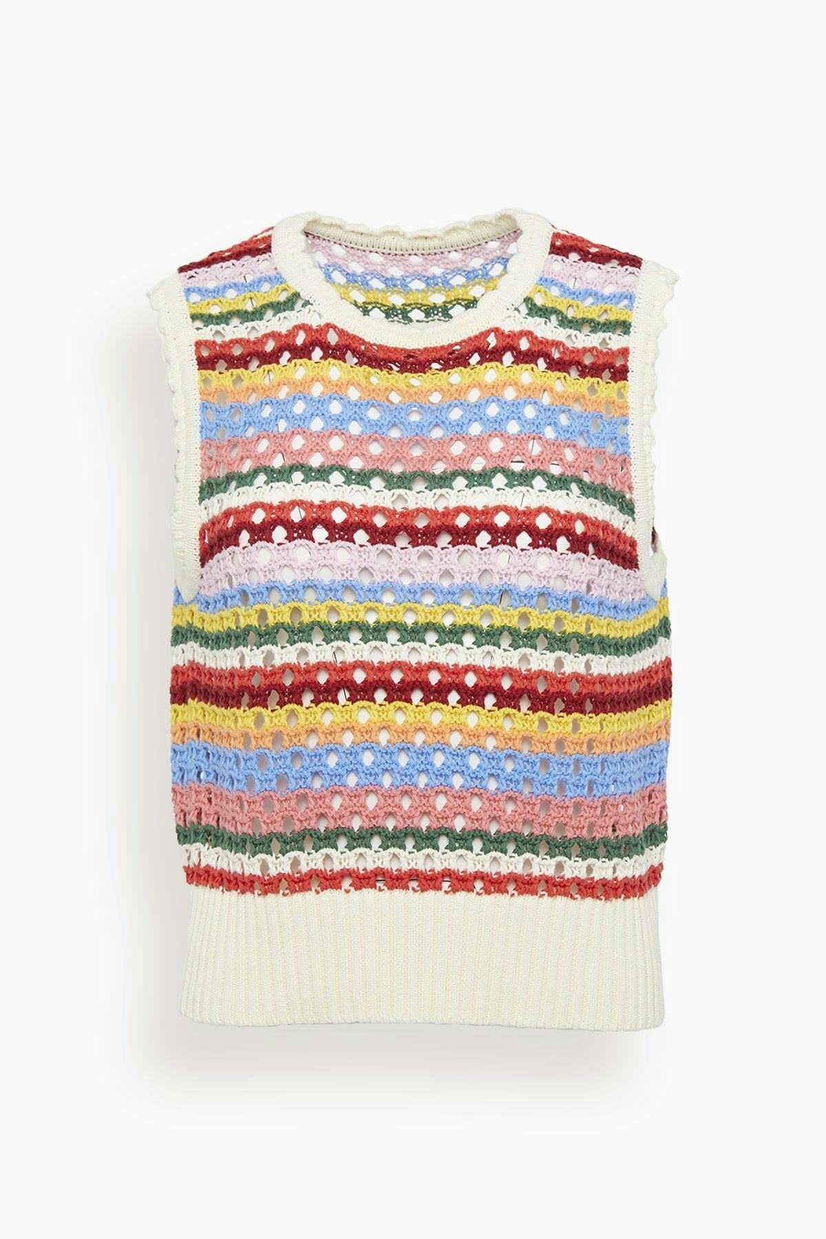 Marley Blanket Stripe Knit Vest in Multi: image 1