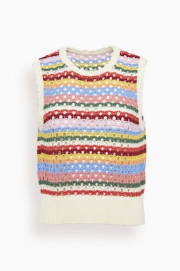 Marley Blanket Stripe Knit Vest in Multi: image 1