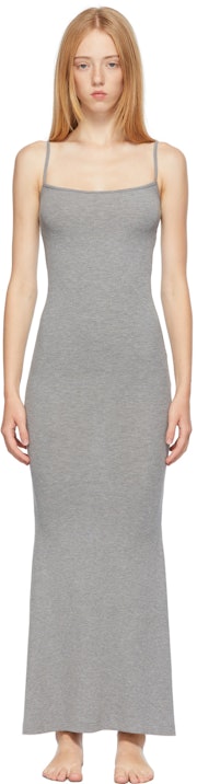 Grey Soft Lounge Slip Dress: image 1