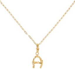 SSENSE Exclusive Gold 'A' Alphabet Necklace: additional image